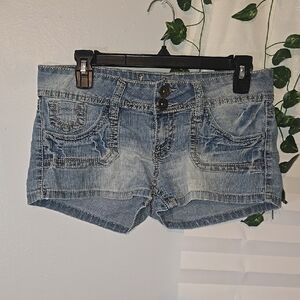 Wallflower Denim Wash Short Shorts